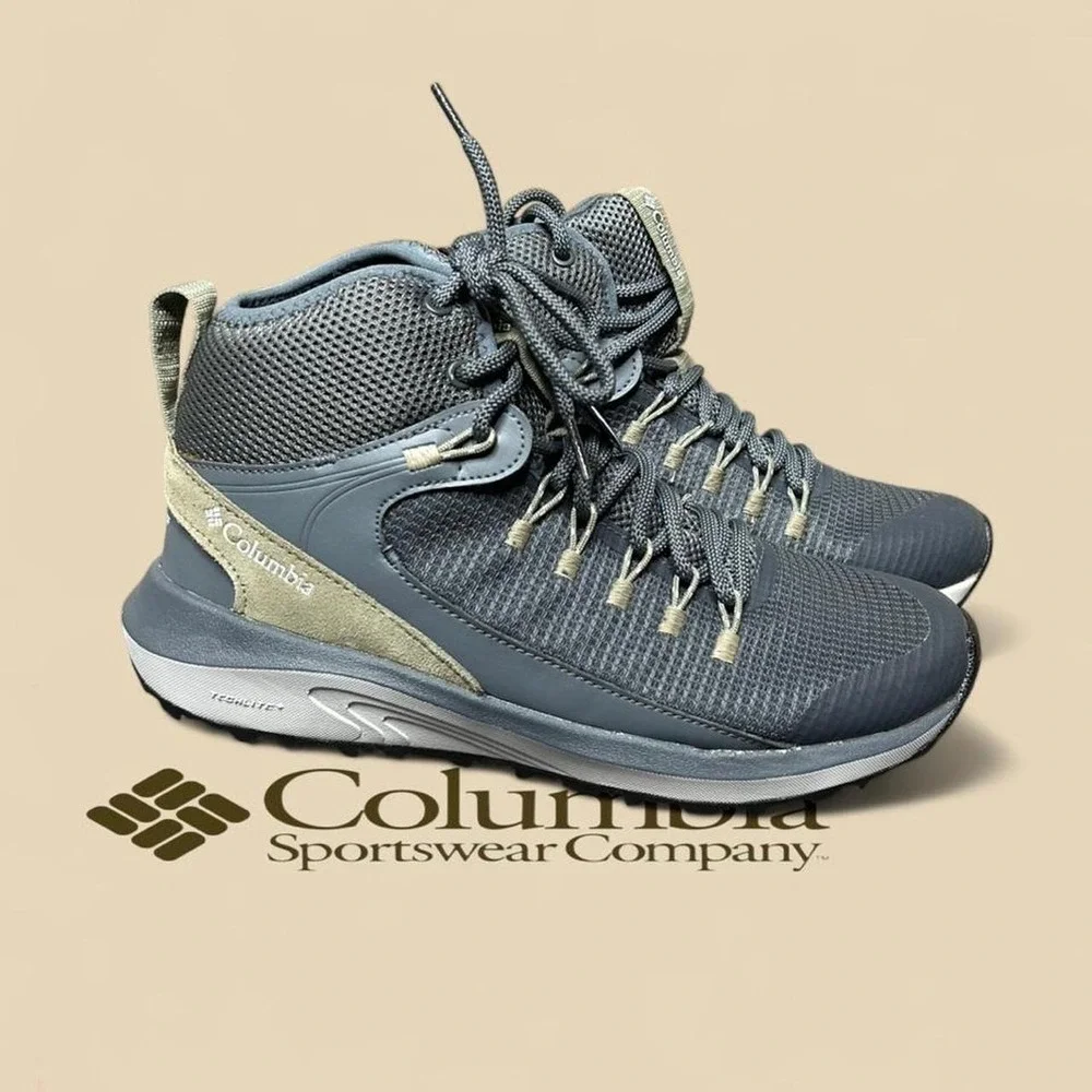 Columbia Waterproof Hiking Boots Grey Trail Shoes